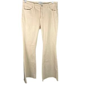 VERVET Los Angeles Beige Straight Leg Raw Hem Jeans Size 31 Cotton Blend
